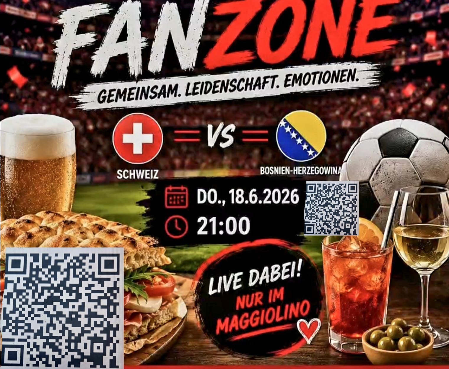 WM FunZone maggiolino Presenta : Schweiz - Bosnien Herzegovina